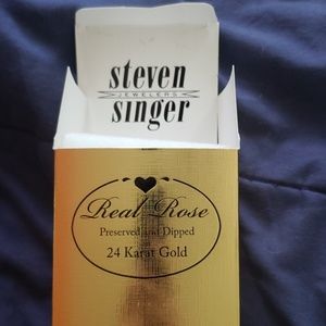 Steven Singer Just Peachy 24kt Gold dip Rose